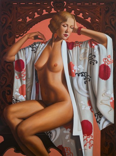 Tristesse bonito (óleo em linho) de Catherine Abel
